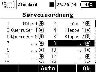 Servozuordnung