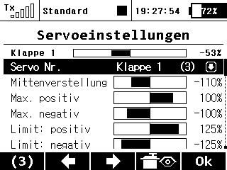 Servoeinstellungen
